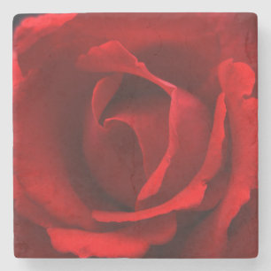 Rote Rose Steinuntersetzer