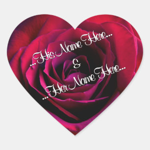 Rote Rose Stickers Romantische Rose Hochzeitsticke