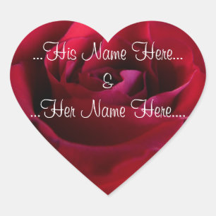 Rote Rose Stickers Romantische Rose Hochzeitsticke