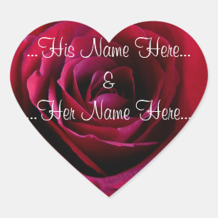 Rote Rose Stickers Romantische Rose Hochzeitsticke