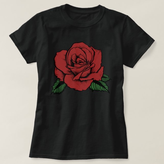 Rote Rose T-Shirt (Design vorne)
