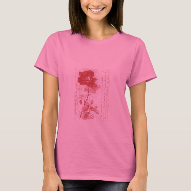 Rote Rose T-Shirt (Vorderseite)
