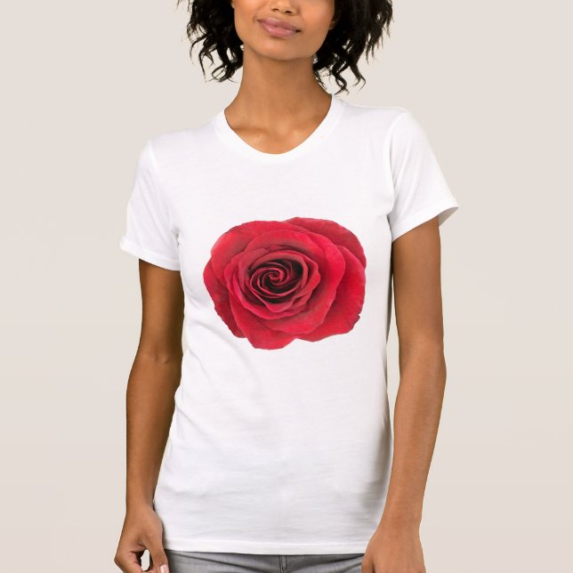 Rote Rose T - Shirt für Frauen (Vorderseite)