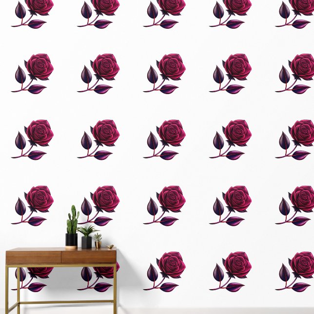 rote Rose Tapete (Korridor)