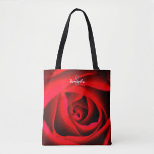 Rote Rose-Tasche
