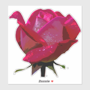 Rote Rose Thunder_Cove Aufkleber