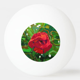 ROTE ROSE TISCHTENNISBALL