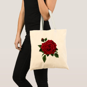 Rote Rose Tote Bag Tragetasche
