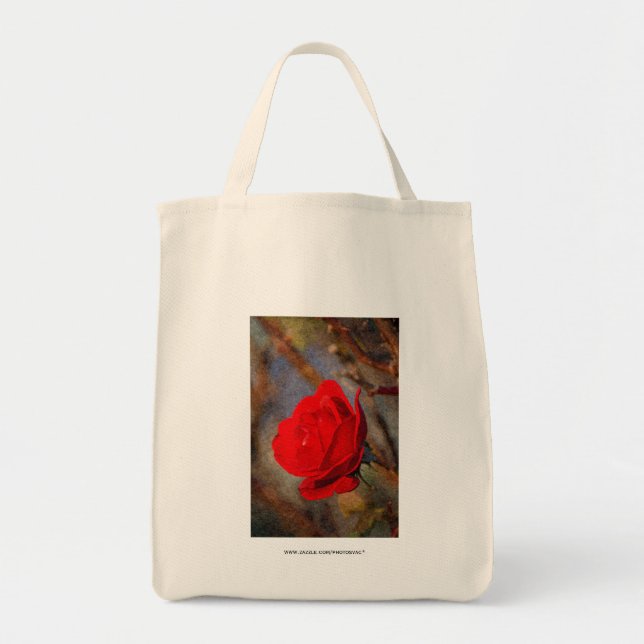 Rote Rose Tragetasche (Vorne)