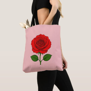 Rote Rose-Tragetasche