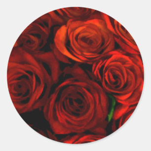 Rote Rose Umschlag Aufkleber Stickers