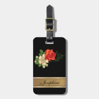 Rote Rose und Daisies - Personalisierter Name