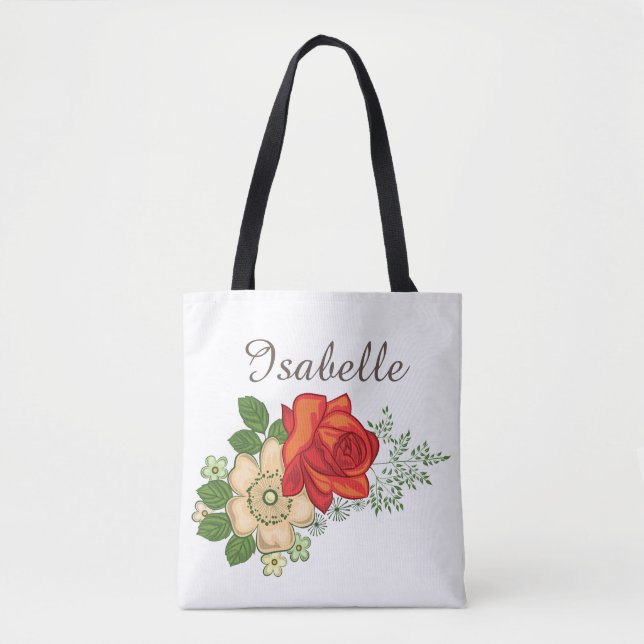 Rote Rose und Gänseblümchen (Vorderseite)