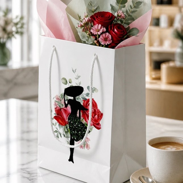 Rote Rose und Mode Kleine Geschenktüte (Von Creator hochgeladen)