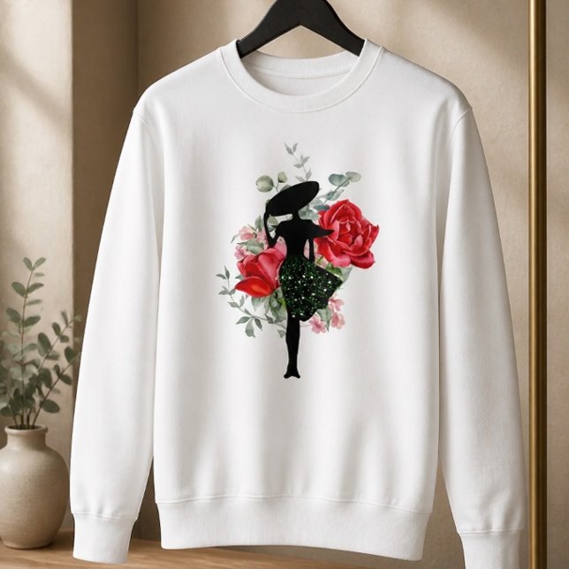 Rote Rose und Mode Sweatshirt (Von Creator hochgeladen)
