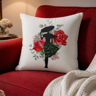 Rote Rose und Mode-Wurfkissen Kissen