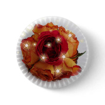 Rote Rose und Orange und Gelbe Rosen