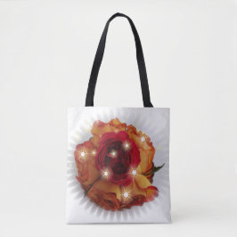 Rote Rose und Orangen und Gelb