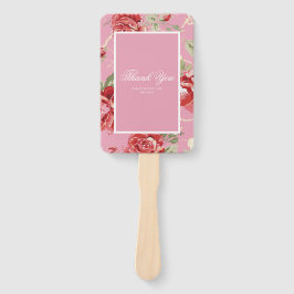 Rote Rose und Weißdrucklüfter Fächer