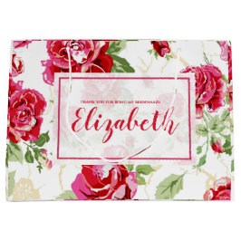 Rote Rose und weiße klassische Großgeschenktüte Große Geschenktüte