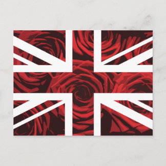 Rote Rose Union Jack British (UK) Flag Postkarte
