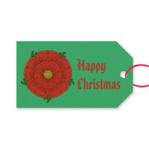 Rote Rose von Lancaster-Geschenketiketten