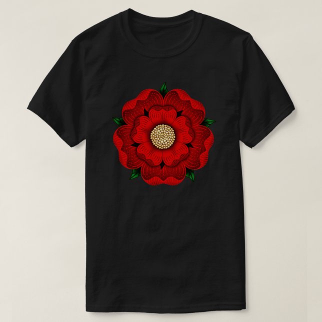 Rote Rose von Lancaster T-Shirt (Design vorne)