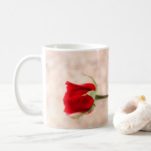Rote Rose w Personalisierbarer Text Tasse