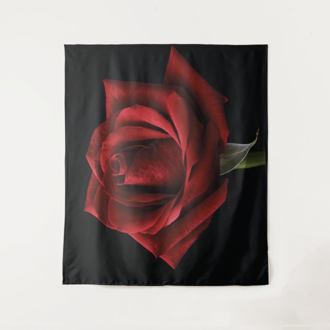 Rote Rose Wandteppich (Vorderseite)