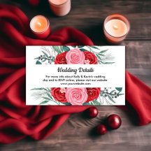 Rote Rose Watercolor Hochzeit