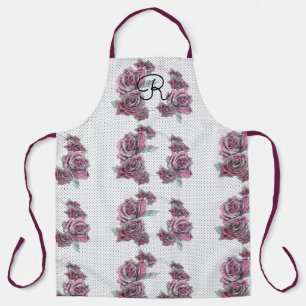 Rote Rose Watercolor Womans Erste Schürze