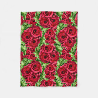 Rote Rose Weg Blume Garland Fleecedecke