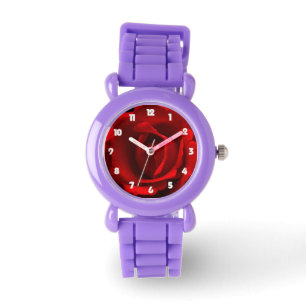 rote Rose Weiße Fettanzahl Kinder cids Armbanduhr