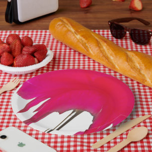 Rote Rose Weißer Himmel Abendessen Teller