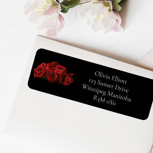 Rote Rose White Black Wedding