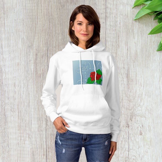Rote Rose Womens Hoodie (Von Creator hochgeladen)