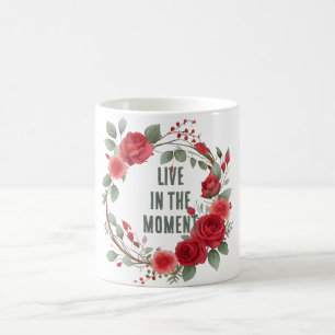 Rote Rose Wreath Kaffeetasse