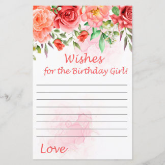 Rote Rose wünscht Geburtstagsmädchen