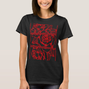 Rote Rosen Ästhetische Goth Punk Soft Grunge Kleid T-Shirt