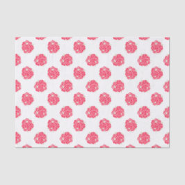 Rote Rosen auf weißem Papierpapier Seidenpapier