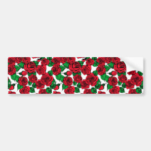 Rote Rosen Autoaufkleber
