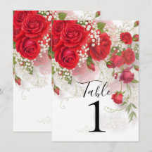 Rote Rosen & Baby-Atem Elegante Florale Hochzeit