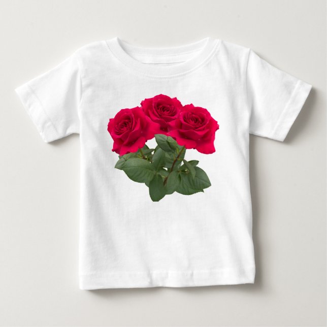 Rote Rosen Baby T-shirt (Vorderseite)