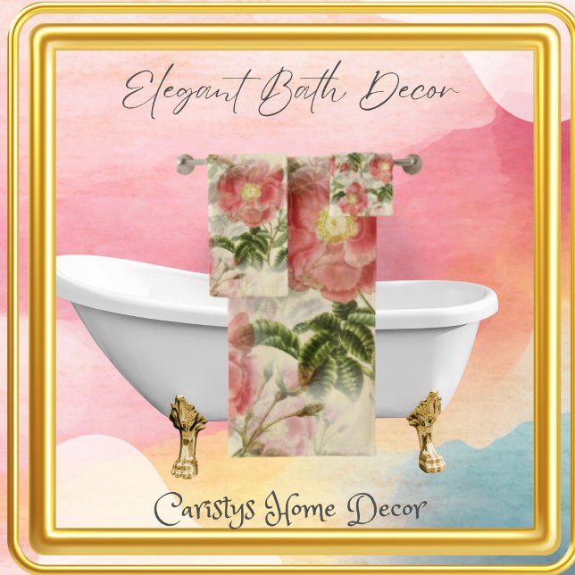 Rote Rosen Badhandtuch Set (Von Creator hochgeladen)