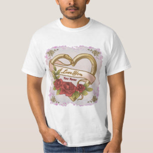 Rote Rosen Bevel Heart T - Shirt