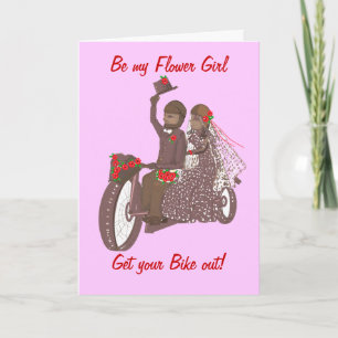 Rote Rosen Biker-/Motorrad-Hochzeitskarte, Produkt Einladung