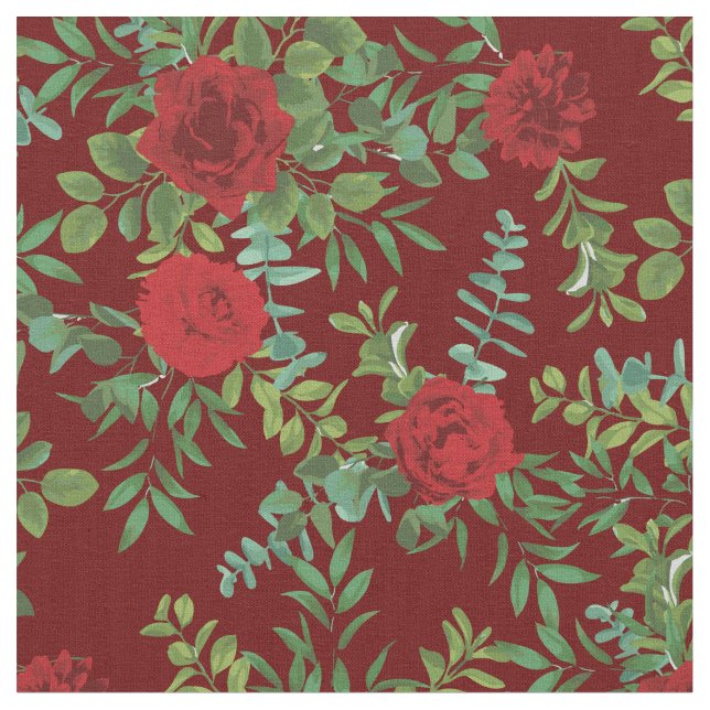 Rote Rosen Blumenkohl-Blume Stoff (Nahaufnahme)