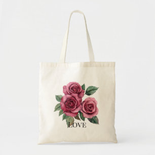 Rote Rosen Blumenkohl Liebe Tragetasche