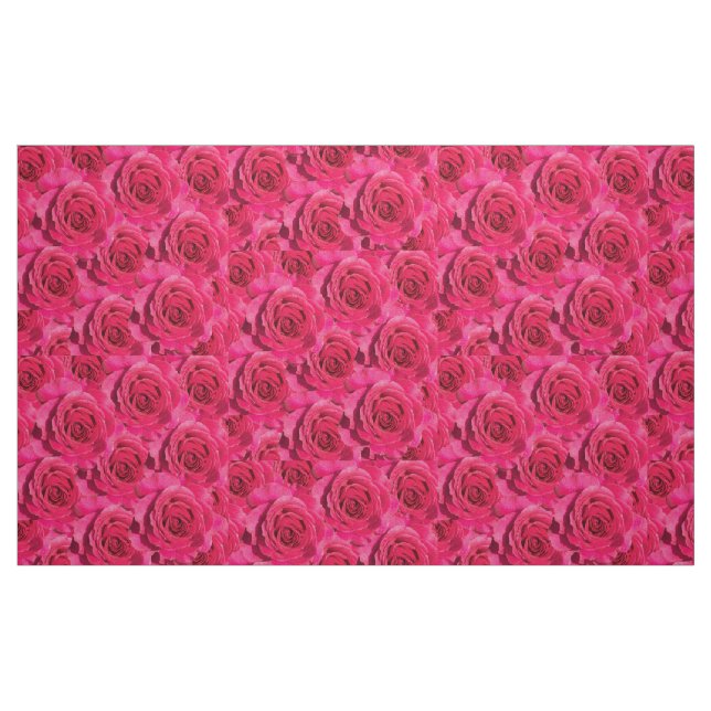 Rote Rosen Blumenmuster Stoff (Fat Quarter (45,7 x 55,9 cm))