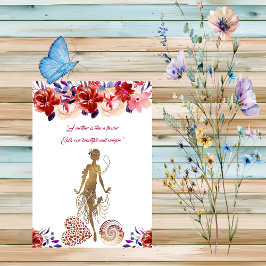 Rote Rosen Blüten BlumenMuttertagstanz Party Einladung